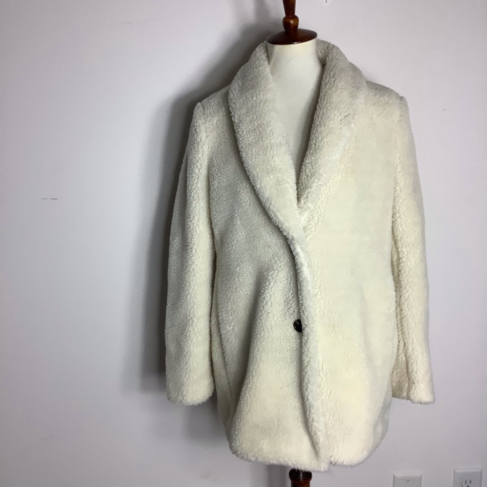 J.crew factory Teddy Fleece Shawl Collar Coat